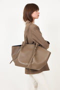 XL Mochi Pebble Grain Leather - Taupe