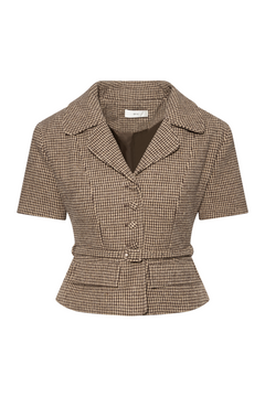 Annieic Tee Blazer - Brown Checks