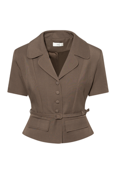 Annieic Tee Blazer - Dark Brown
