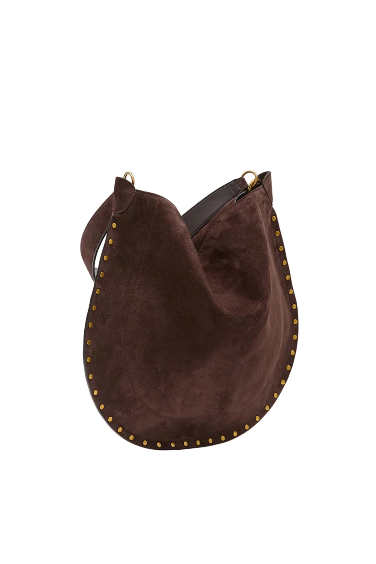 Oskan Hobo Soft Suede Leather Studded - Coffee