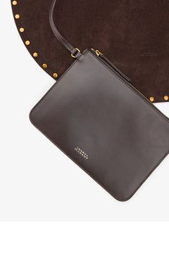 Oskan Hobo Soft Suede Leather Studded - Coffee