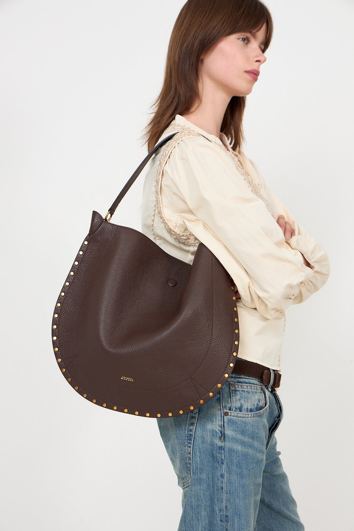 Oskan Hobo Soft Grainy Leather - Coffee