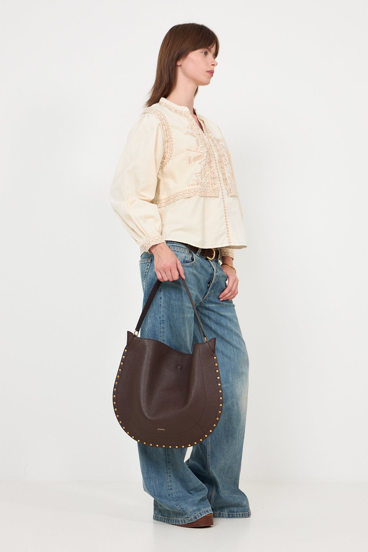 Oskan Hobo Soft Grainy Leather - Coffee