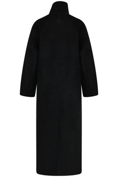Caroline Wool Funnel Coat - Black