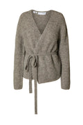 Gabriella Ls Knit Belt Cardigan - Steel Gray