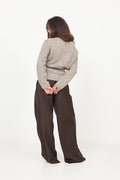 Gabriella Ls Knit Belt Cardigan - Steel Gray