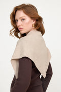 Victoria Cashmere Triangle Scarf - Sand