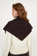 Victoria Cashmere Triangle Scarf - Dark Brown