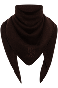 Victoria Cashmere Triangle Scarf - Dark Brown