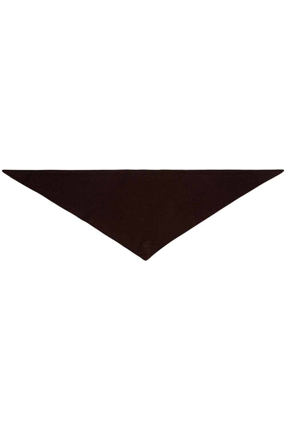Victoria Cashmere Triangle Scarf - Dark Brown