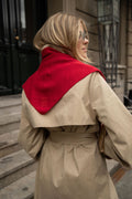 Victoria Cashmere Triangle Scarf - Red
