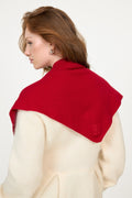 Victoria Cashmere Triangle Scarf - Red