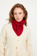 Victoria Cashmere Triangle Scarf - Red