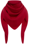 Victoria Cashmere Triangle Scarf - Red