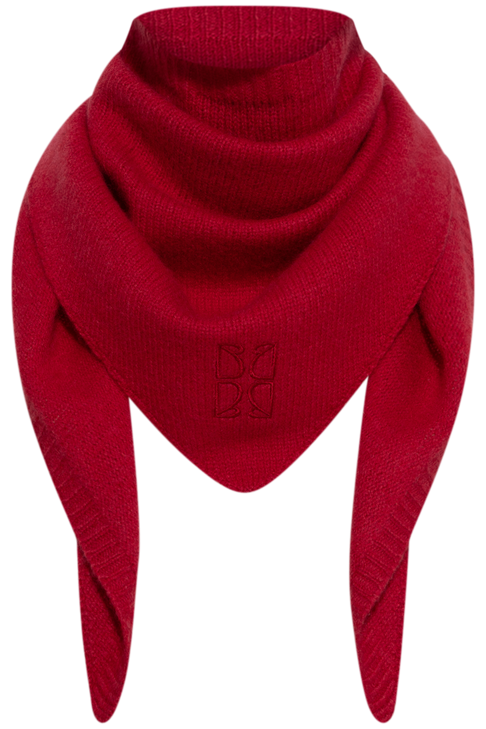 Victoria Cashmere Triangle Scarf - Red