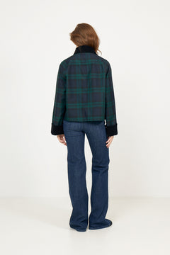 Fiona Check Country Jacket - Dark Green