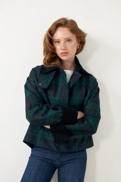 Fiona Check Country Jacket - Dark Green
