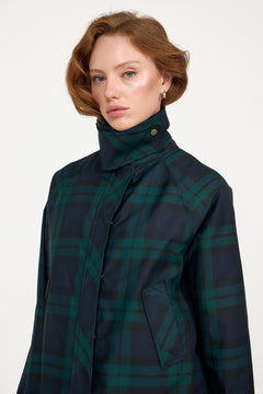 Fiona Check Country Jacket - Dark Green