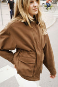 Camilla Cotton Utility Jacket - Dark Brown