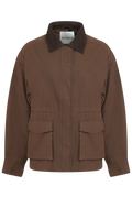 Camilla Cotton Utility Jacket - Dark Brown