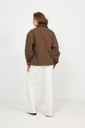 Camilla Cotton Utility Jacket - Dark Brown
