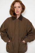 Camilla Cotton Utility Jacket - Dark Brown