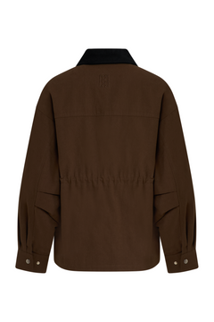 Camilla Cotton Utility Jacket - Dark Brown