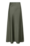 Vicky Heavy Sateen Skirt - Deep Green