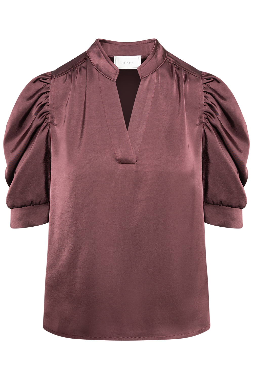 Roella Heavy Sateen Blouse - Burgundy