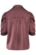 Roella Heavy Sateen Blouse - Burgundy