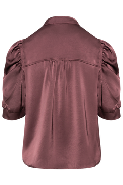 Roella Heavy Sateen Blouse - Burgundy