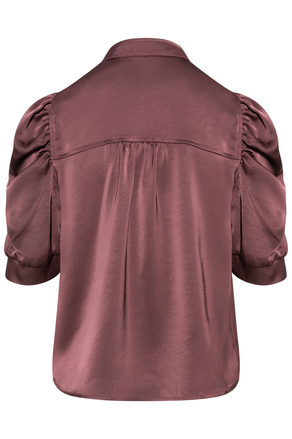 Roella Heavy Sateen Blouse - Burgundy