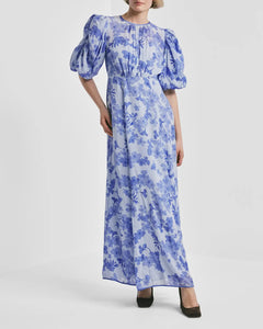 Chiffon Maxi Dress - Skye Blue