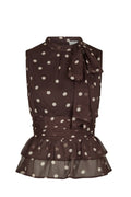 Ansol Big Dot Top - Brown