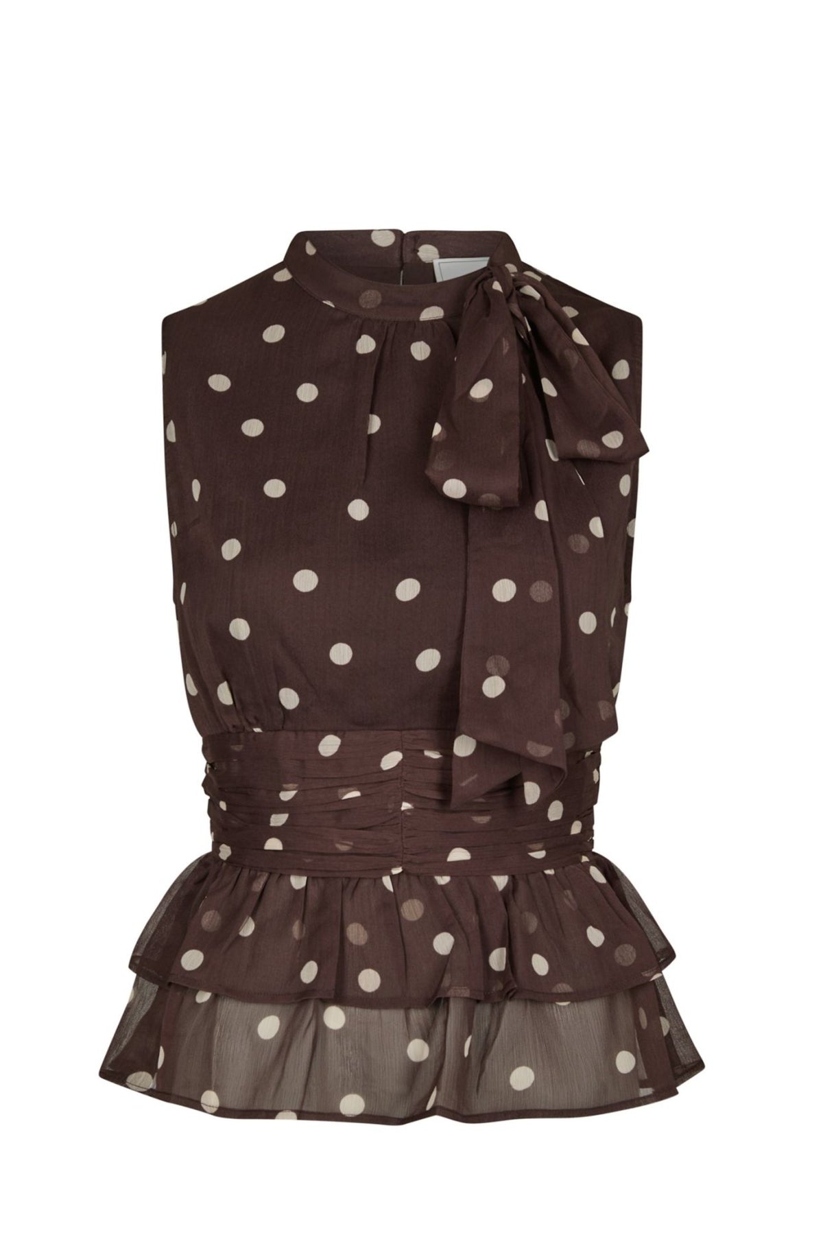 Ansol Big Dot Top - Brown