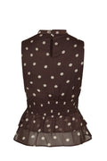 Ansol Big Dot Top - Brown
