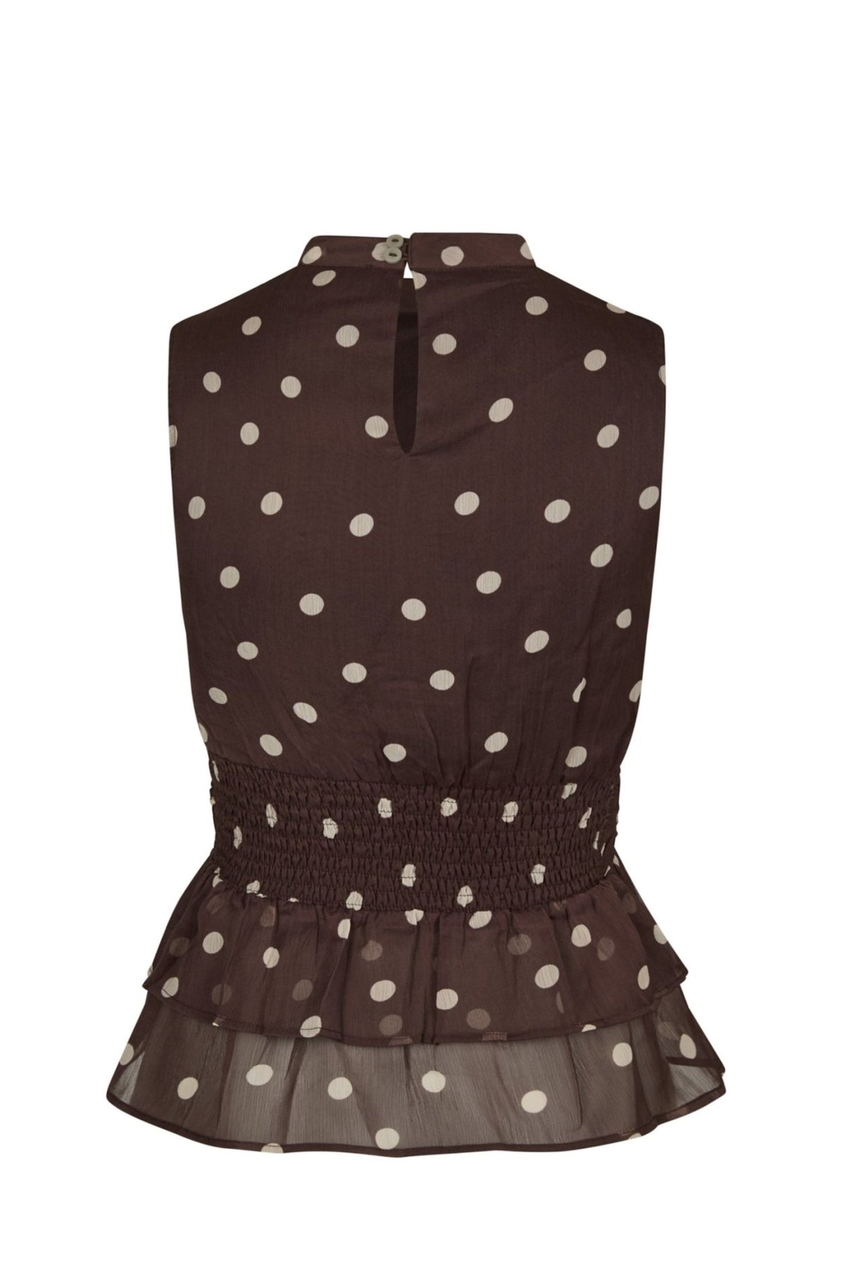 Ansol Big Dot Top - Brown