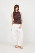 Ansol Big Dot Top - Brown