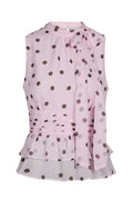 Ansol Big Dot Top - Light Pink
