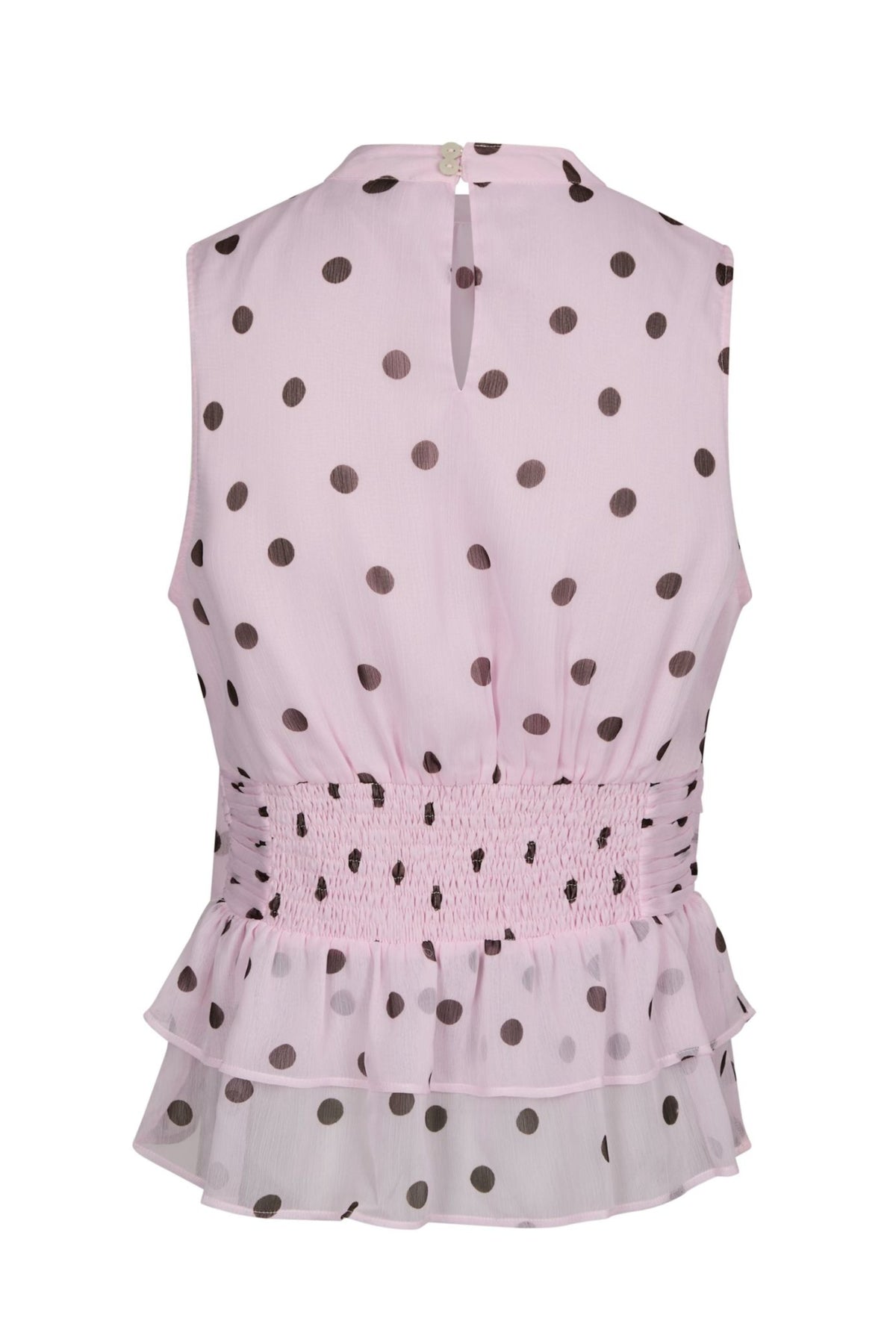 Ansol Big Dot Top - Light Pink