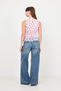 Ansol Big Dot Top - Light Pink