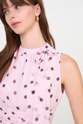 Ansol Big Dot Top - Light Pink