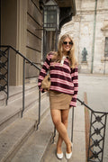 Isabelle Polo Jumper - Pink/Red