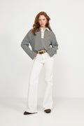 Isabelle Cotton Stripe Polo - Blue