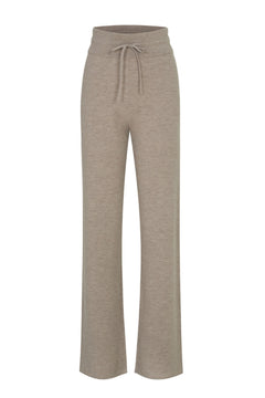 Hemsedal Knitted Flare Pants Woman - Latte