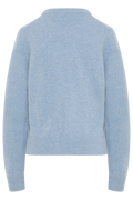 Graphic Wool Sweater Flowers - Blue Bonnet