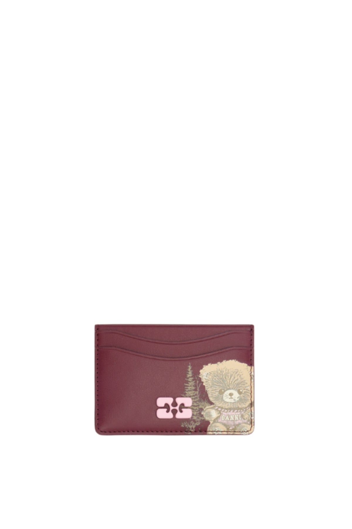 Bou Card Holder Printed - Burgundy