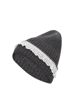 Compact Wool Lace Beanie - Phantom