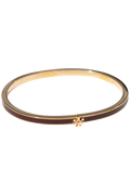 Thin Icon Enamel Bracelet - Tory Gold / Burgundy