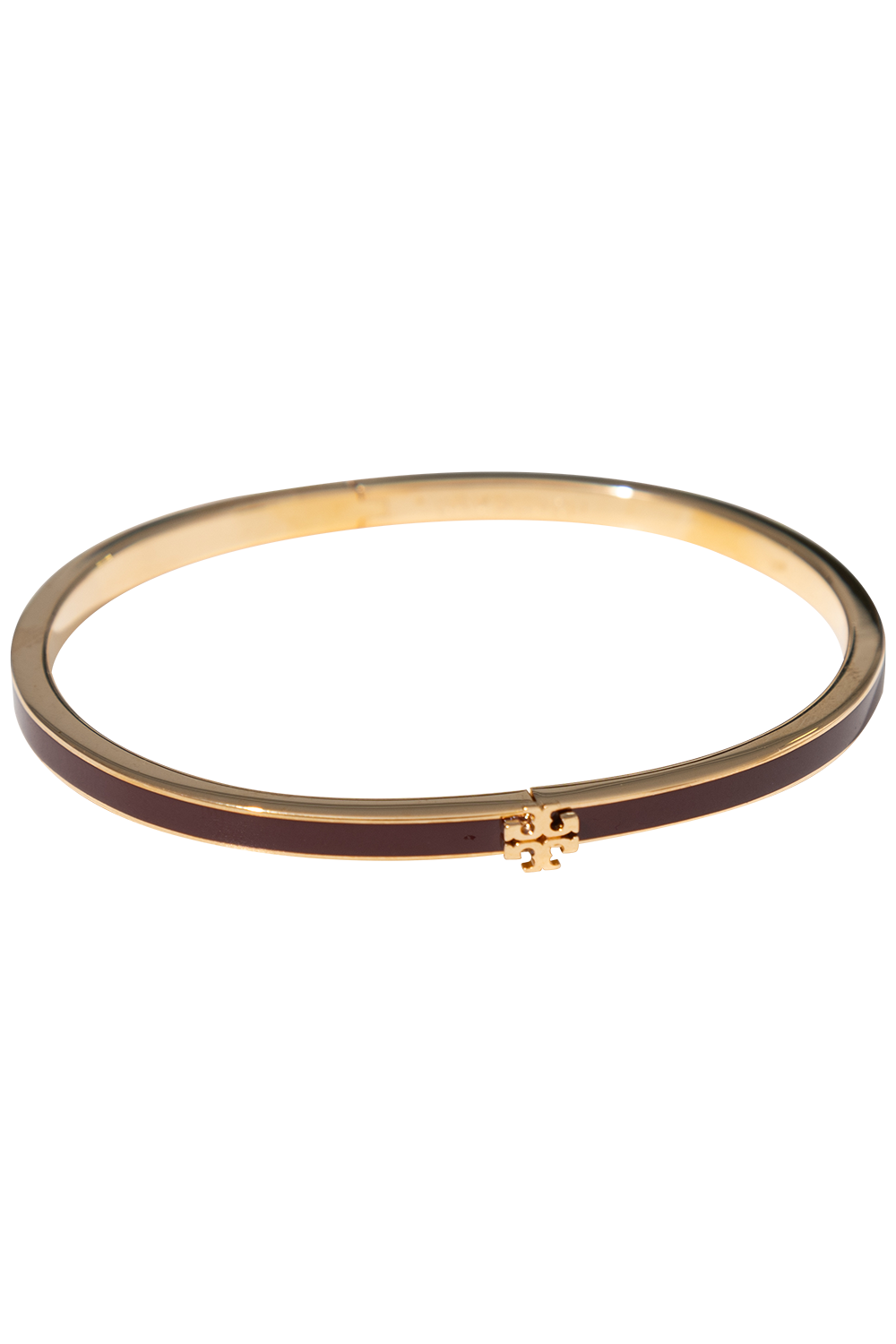 Thin Icon Enamel Bracelet - Tory Gold / Burgundy